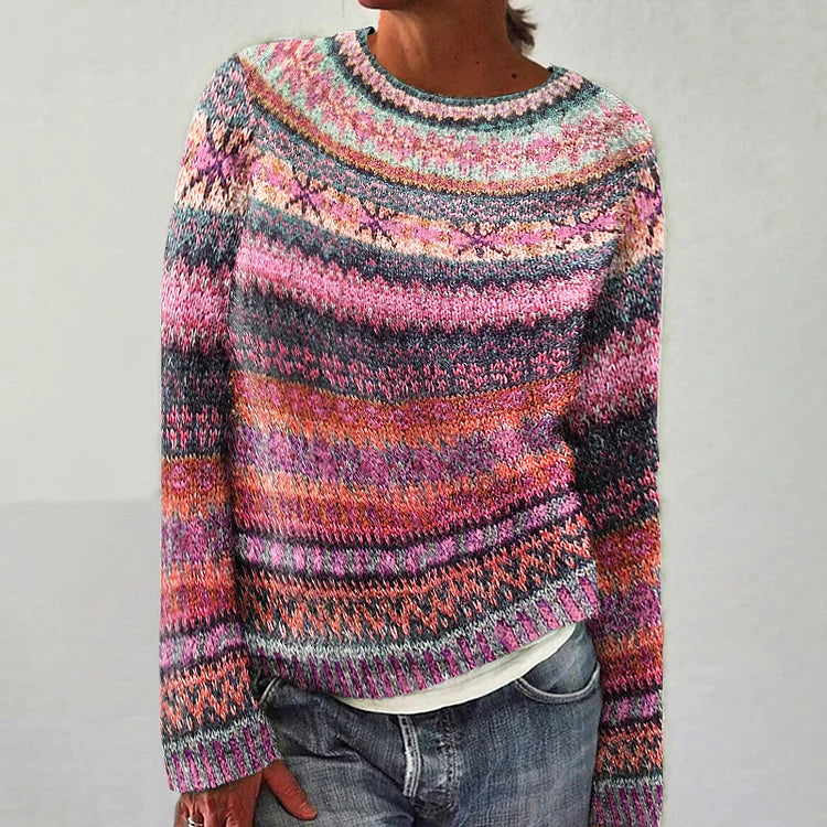 Harper - Vibrant Fair isle Sweater
