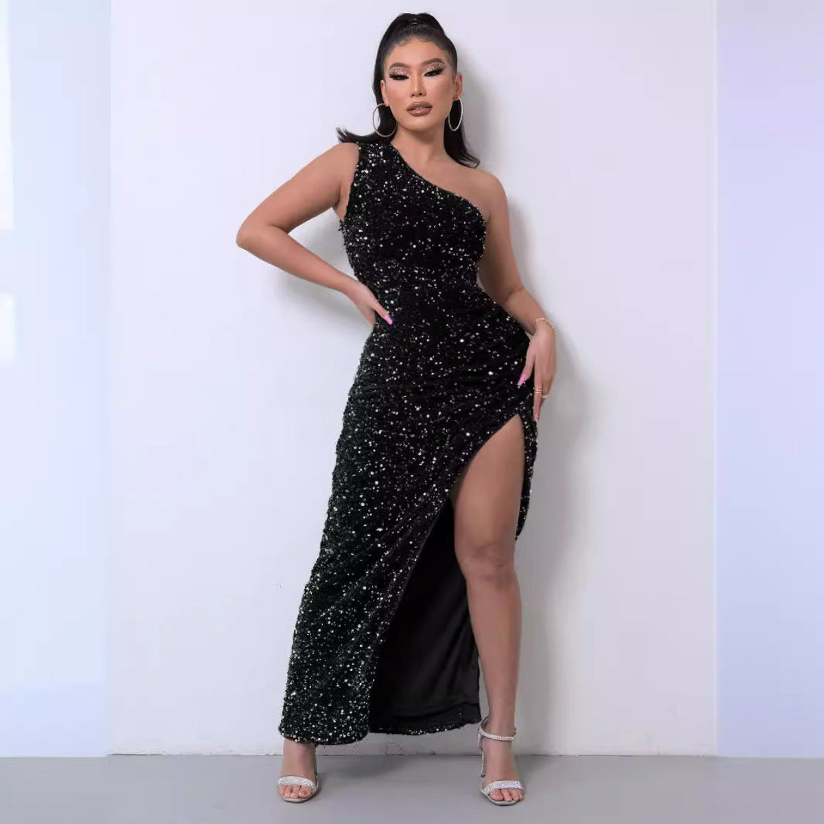 Bray Leigh - Glamour One-Shoulder Sequin Dress