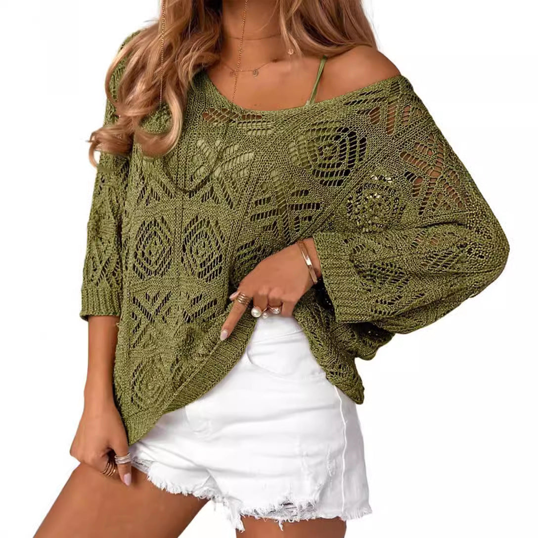 Elisiat – Casual Lightweight Shoulder Summer Pullover