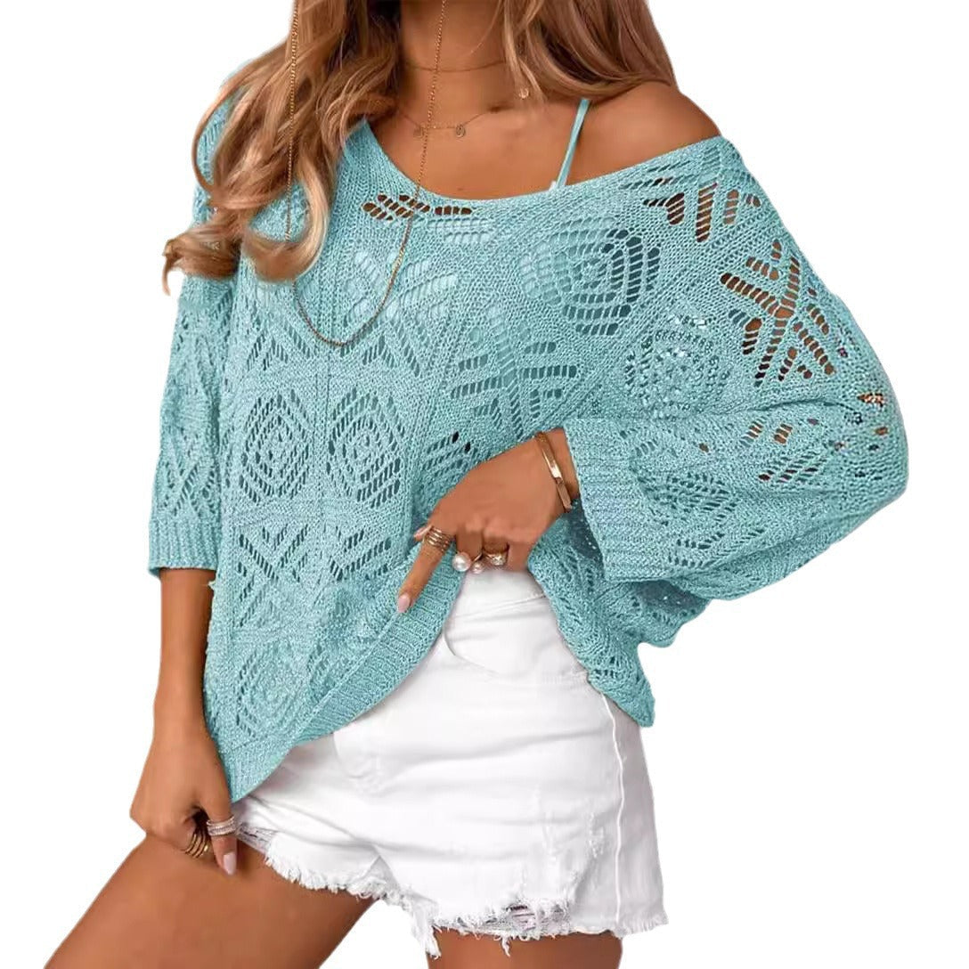 Elisiat – Casual Lightweight Shoulder Summer Pullover