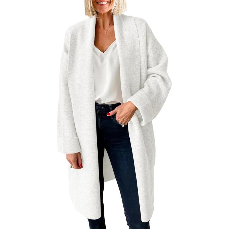 Oliviene - Comfy Chunky Open Front Oversized Long Cardigan