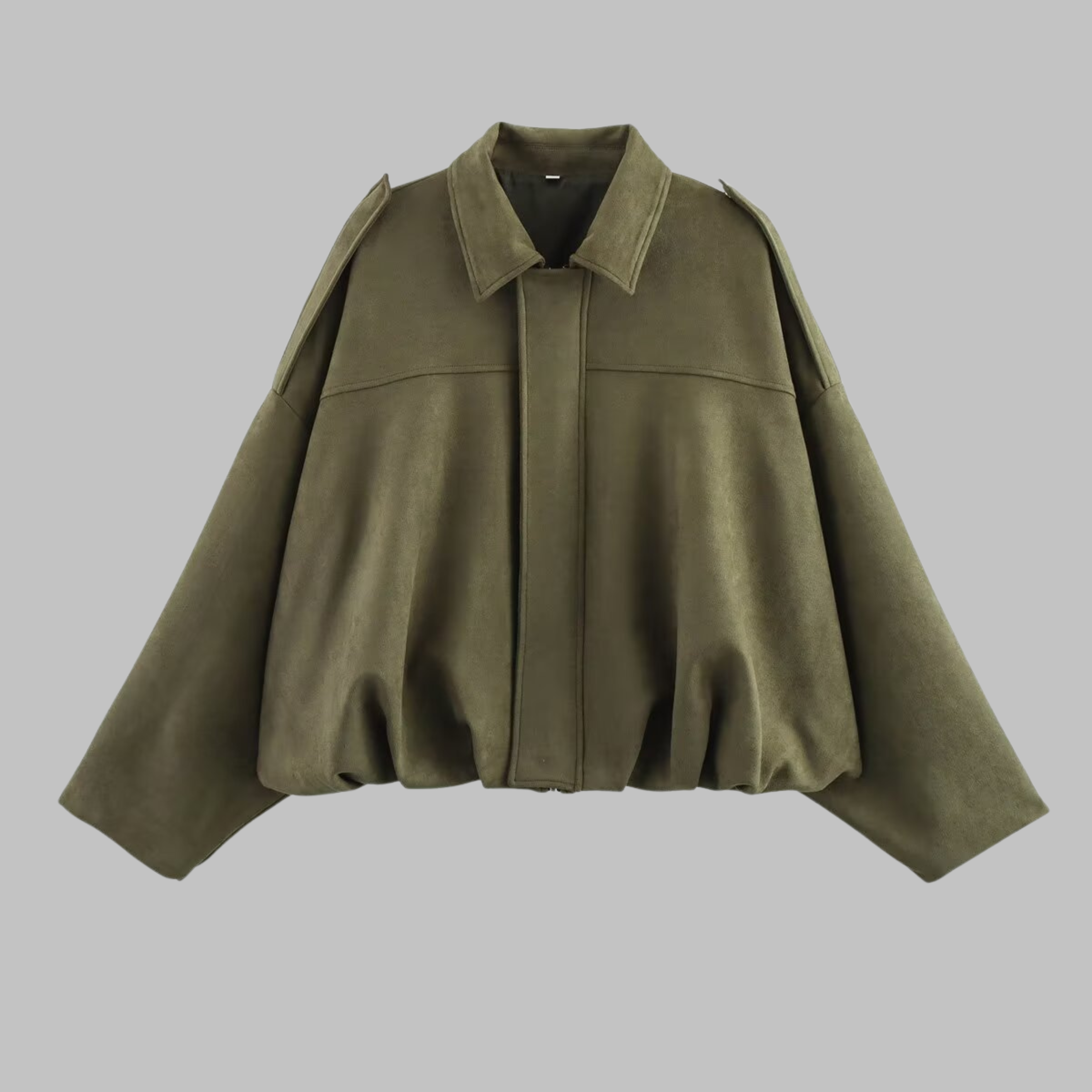 Arbana - Comfy Loose Fit Military Jacket