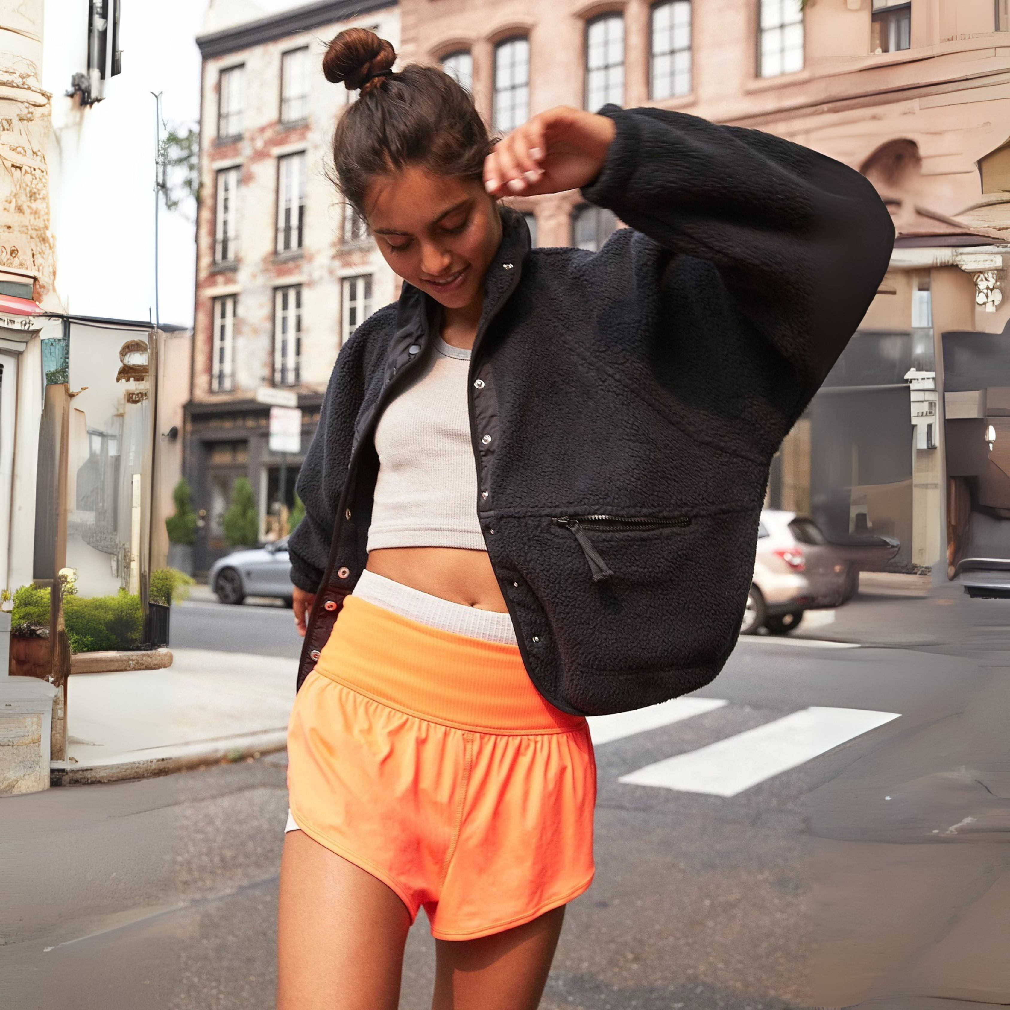 Mancy- Casual Button Down Cropped Jacket