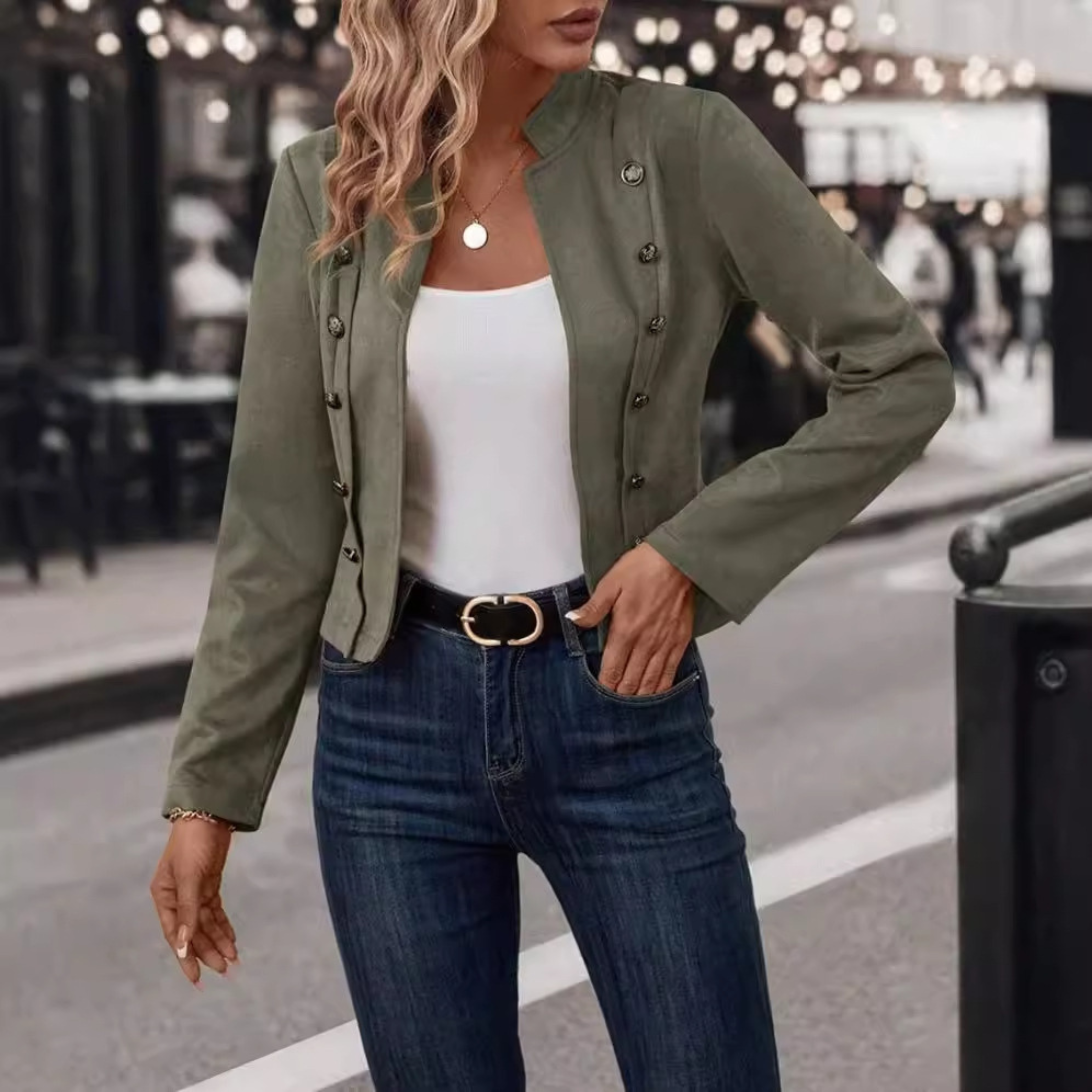 Tasmin - Vintage Slim Fit  Long Sleeve Jacket