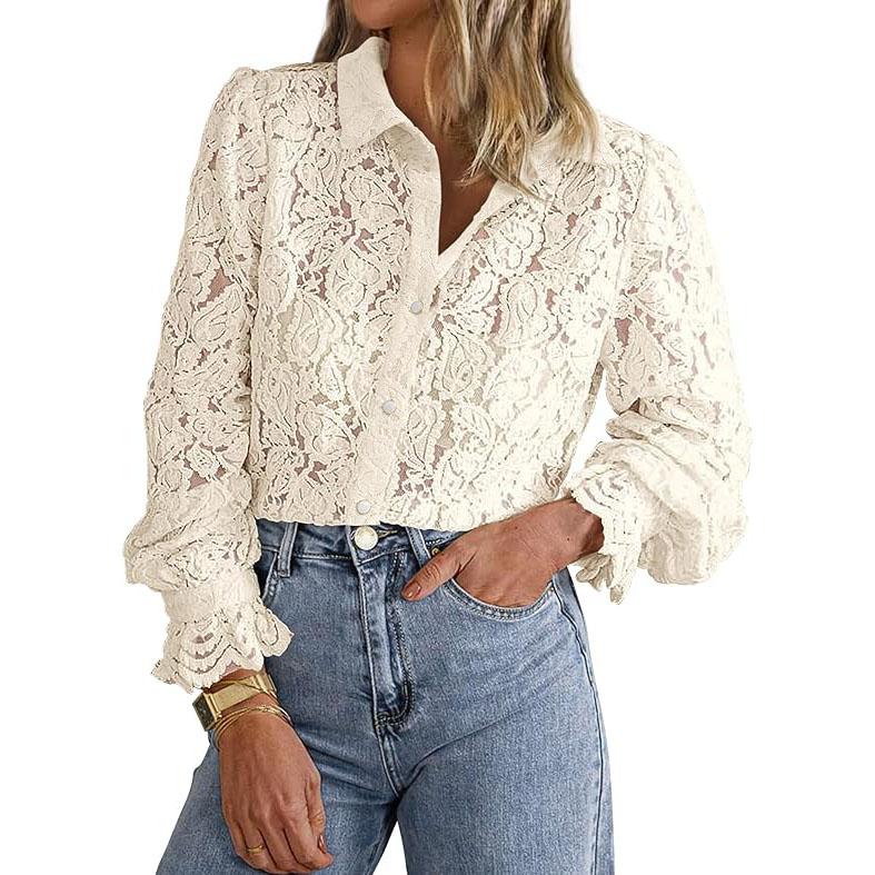 Ilaw - Chic Long Sleeve Button Down Blouse