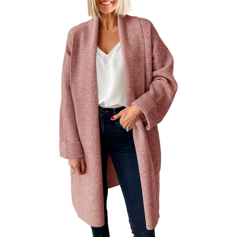 Oliviene - Comfy Chunky Open Front Oversized Long Cardigan