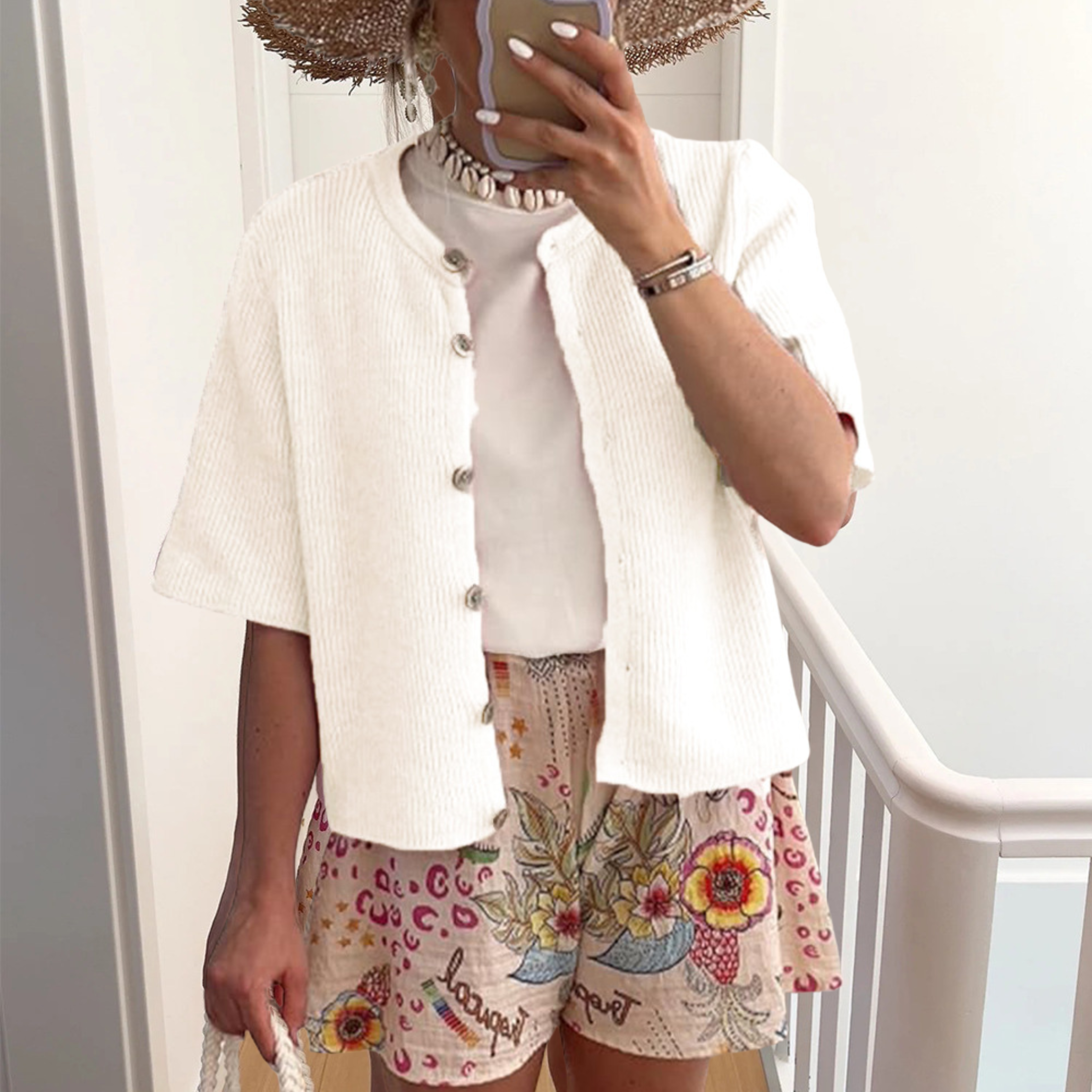 Alma – Casual Summer Lightweight Short Sleeve Cardigan