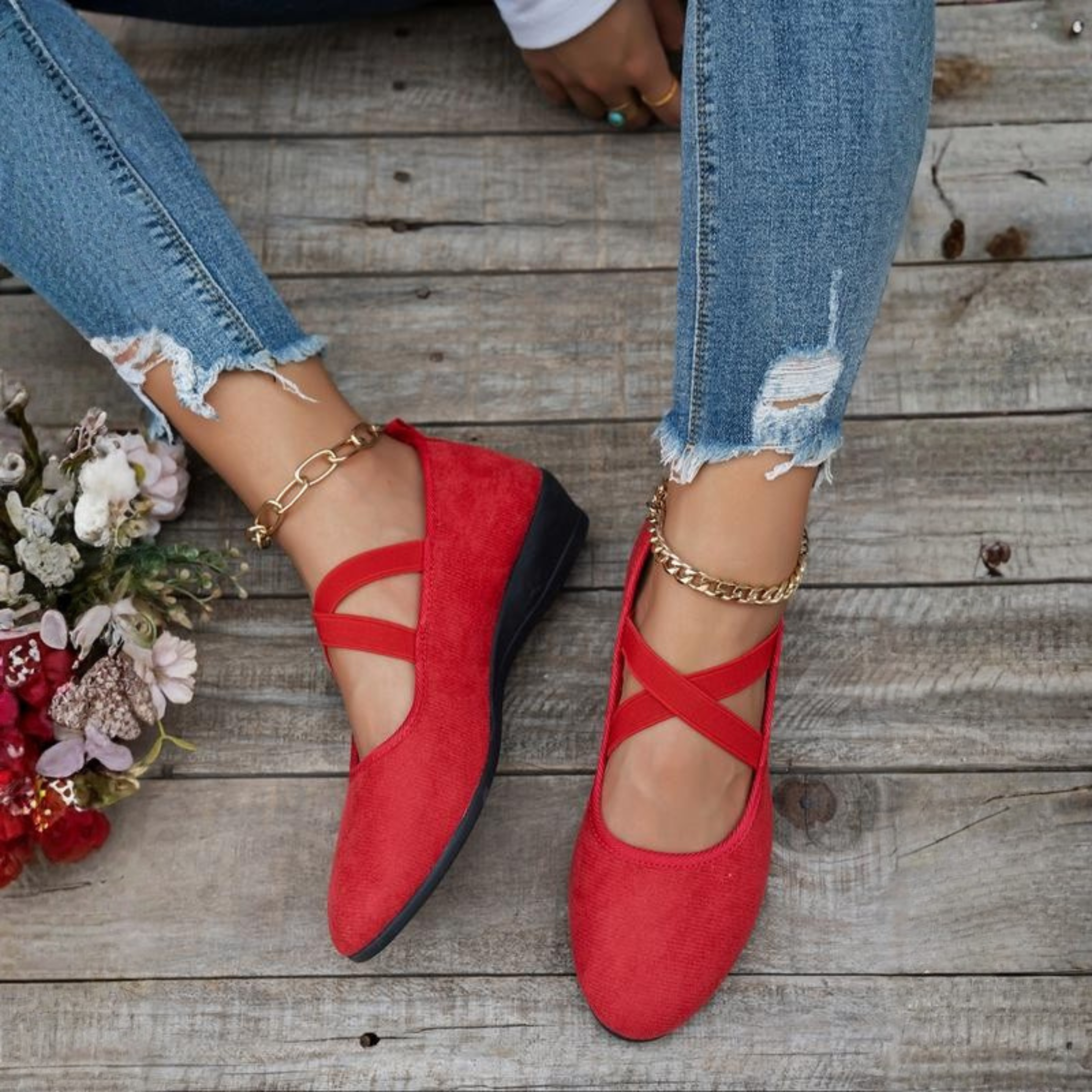 Aangel - Comfy Closed Wedge Slip-On Shoes