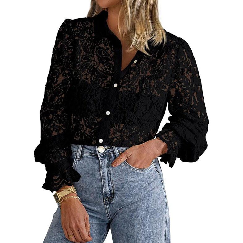 Ilaw - Chic Long Sleeve Button Down Blouse