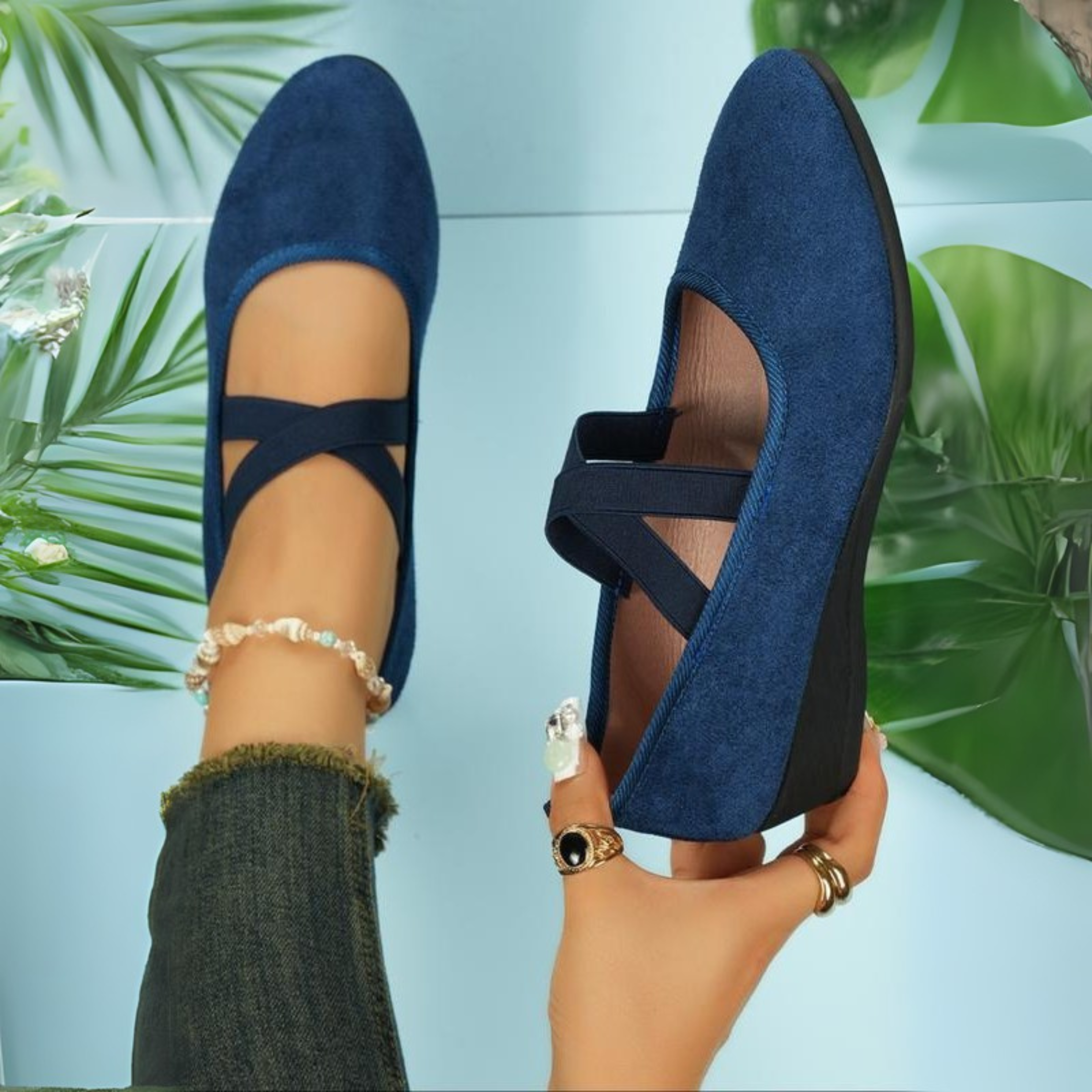Aangel - Comfy Closed Wedge Slip-On Shoes