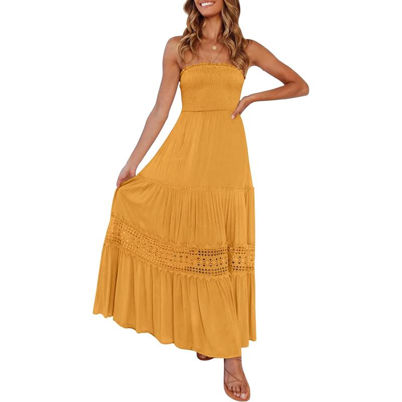 Arietta – Simple Comfy Sleeveless Tube Summer Maxi Dress