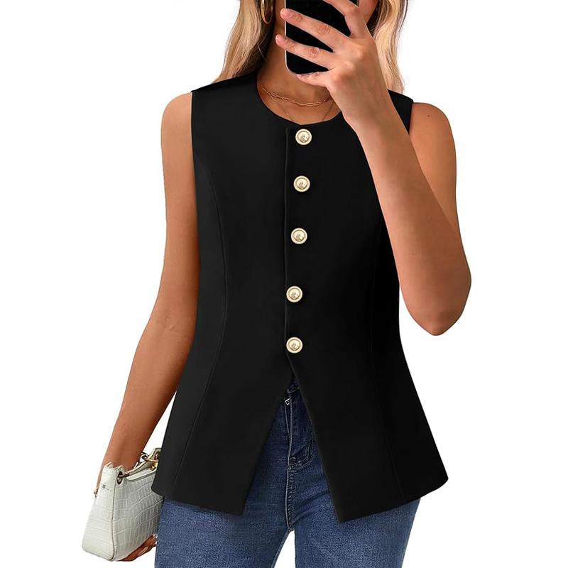 Corazon – Chic Sleeveless Button-Down Vest
