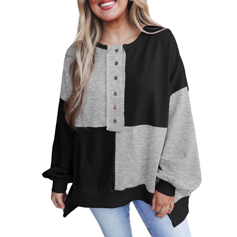 Victoria - Casual Long Sleeve Pullover with Crewneck for Daily Outfits