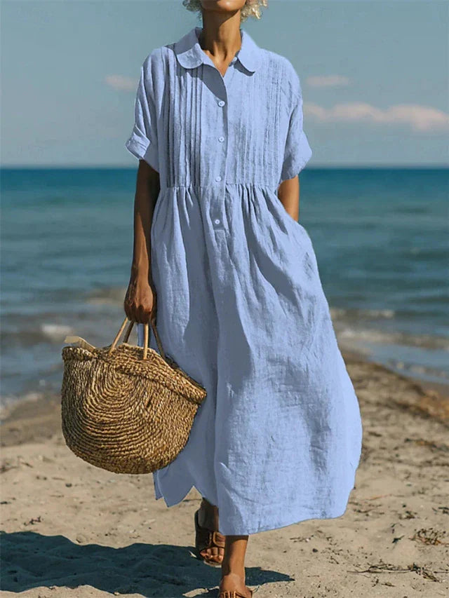 Journee-Button Shirt Dress