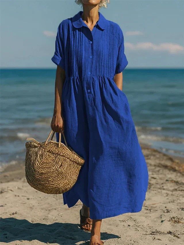 Journee-Button Shirt Dress