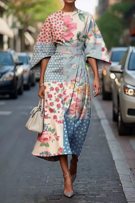 Claudine - Elegant Floral Flowy Dress