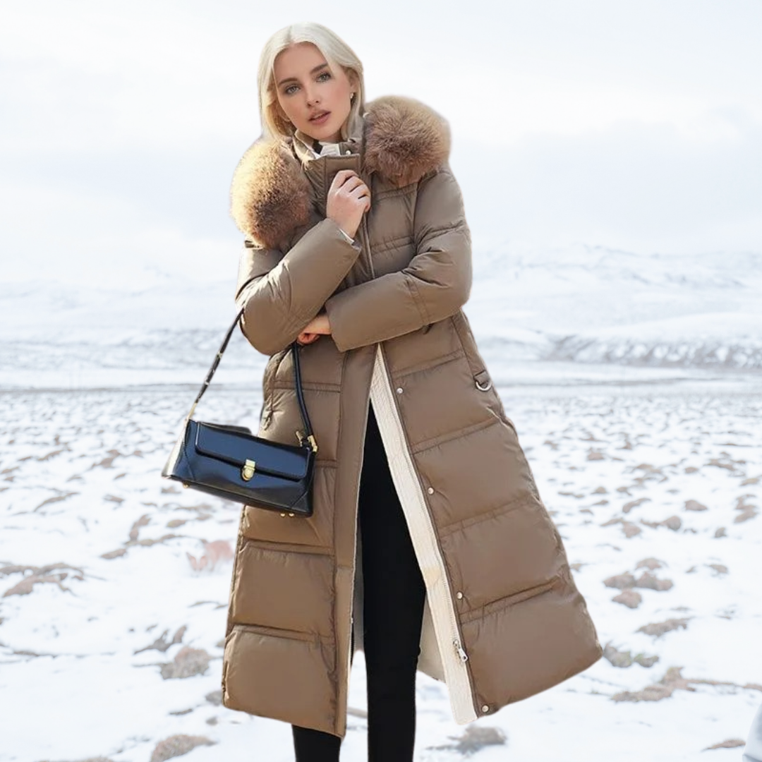 Lucia - Designer Winter Parka with Fur Hood
