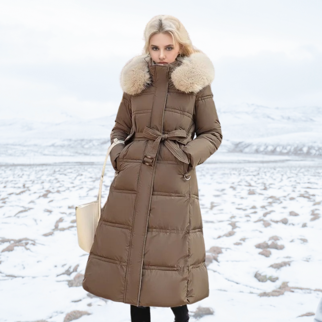 Lucia - Designer Winter Parka with Fur Hood