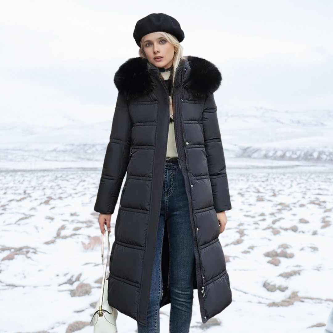Lucia - Designer Winter Parka with Fur Hood