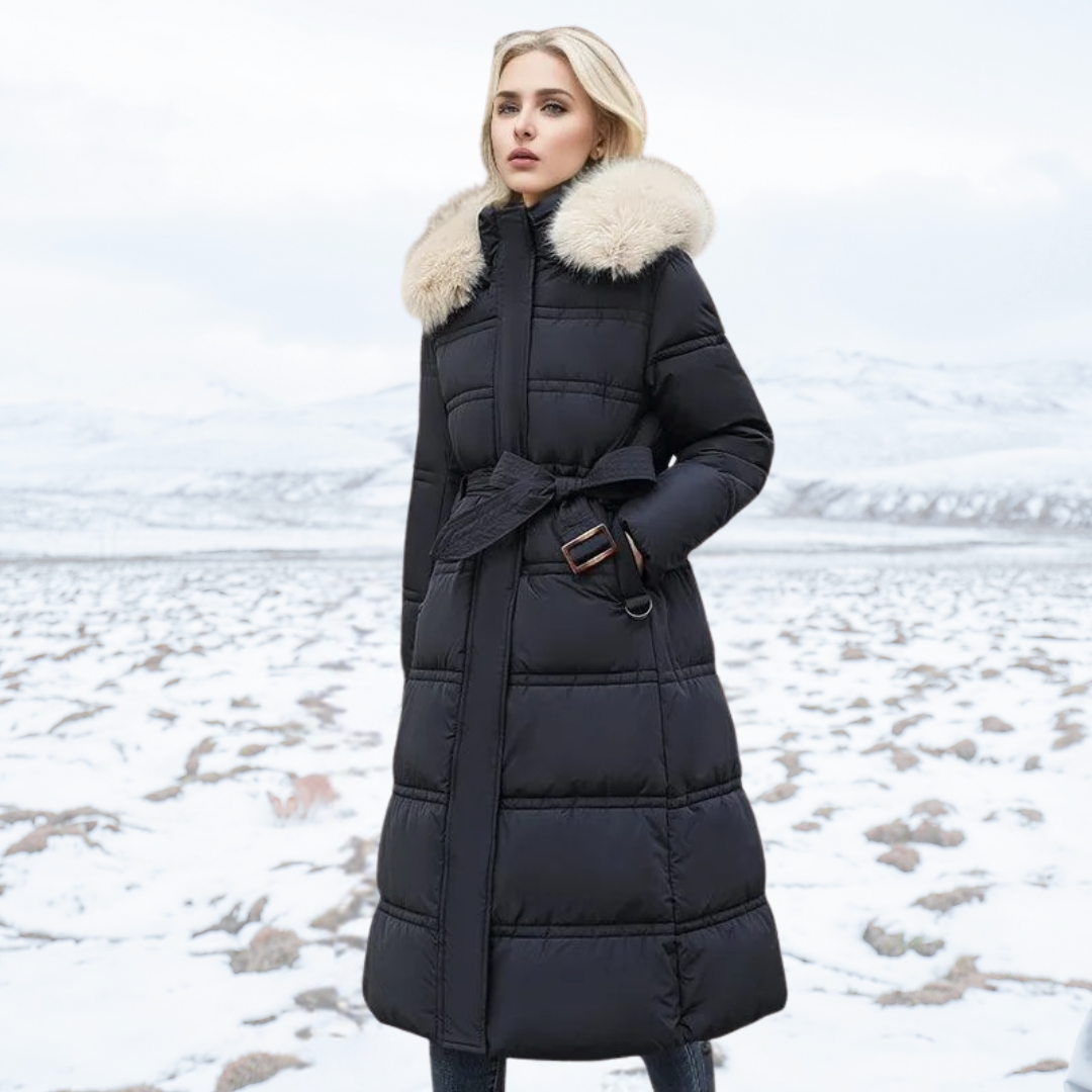 Lucia - Designer Winter Parka with Fur Hood
