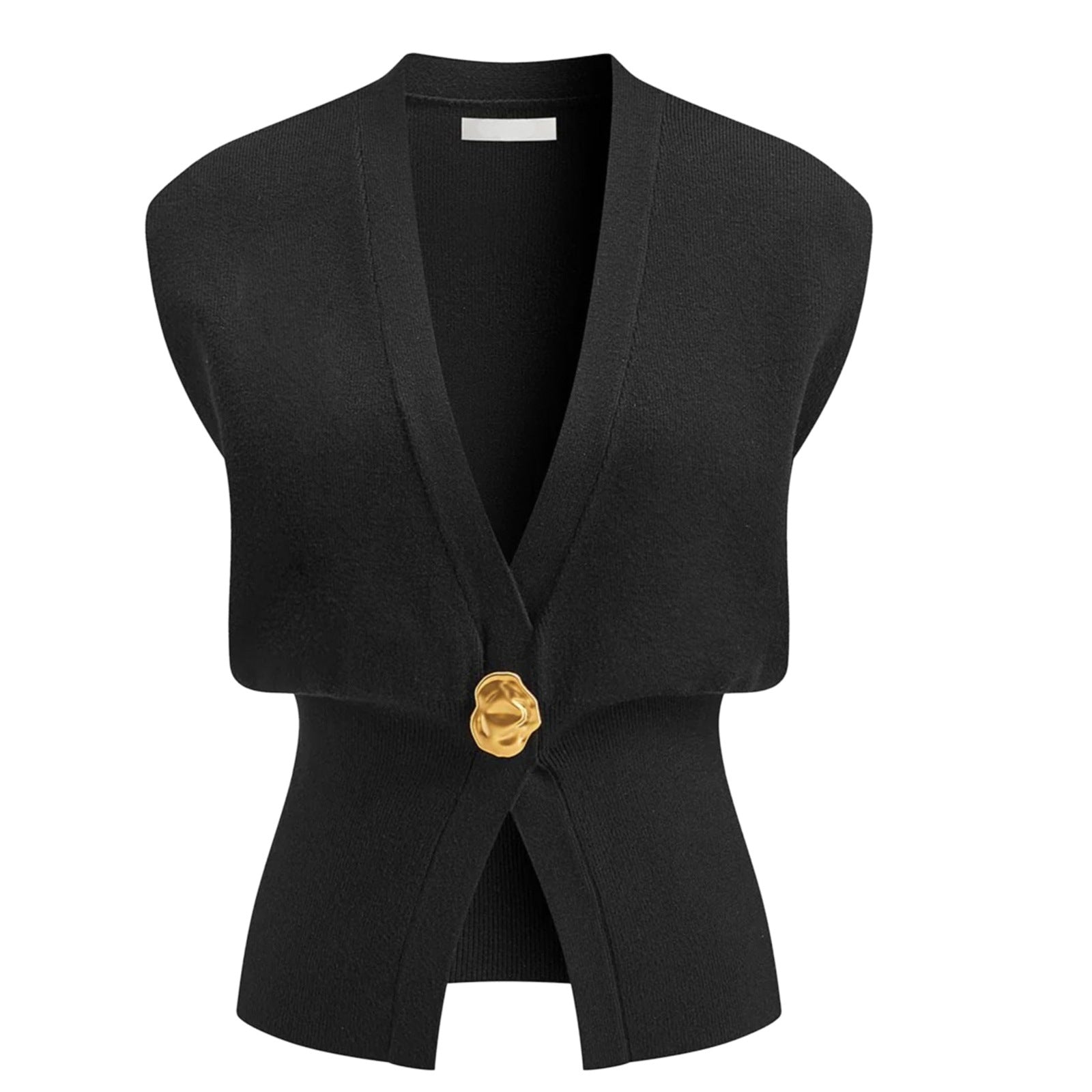 Daisy – Elegant V-Neck Button-Front Vest Top