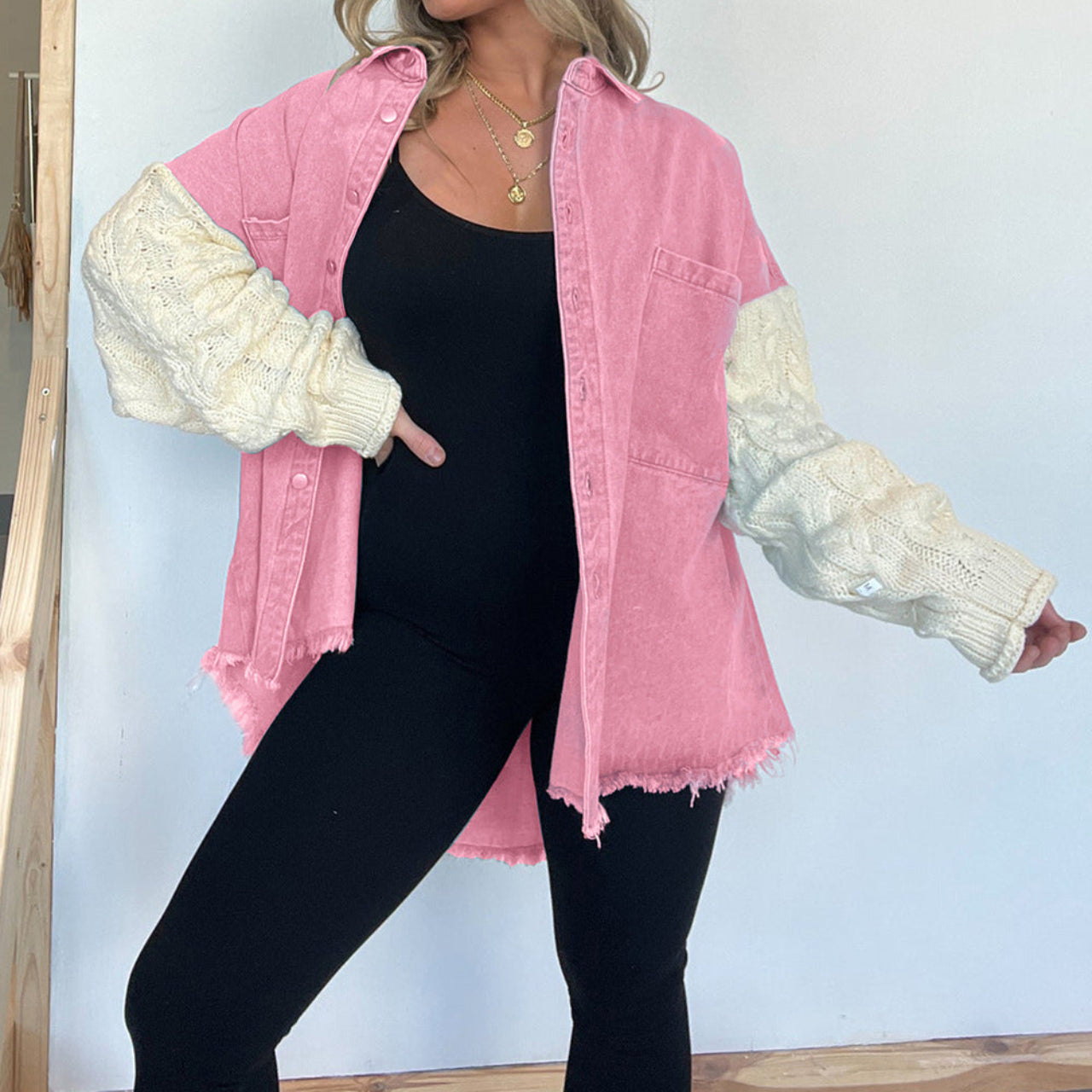 Pris - Vintage Long Sleeve Collared Jacket