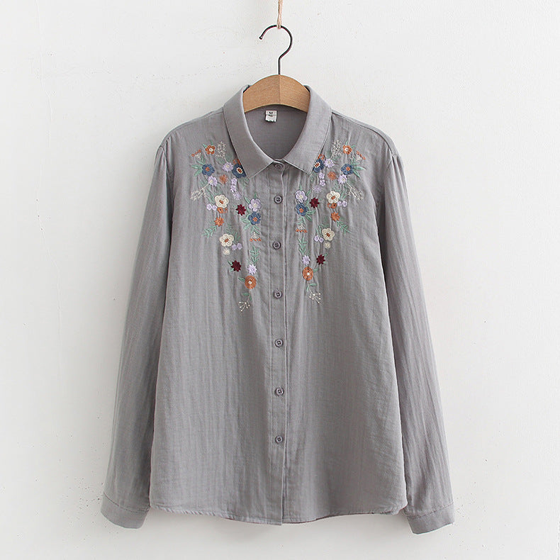 Flavie – Vintage Charm Embroidered Blouse