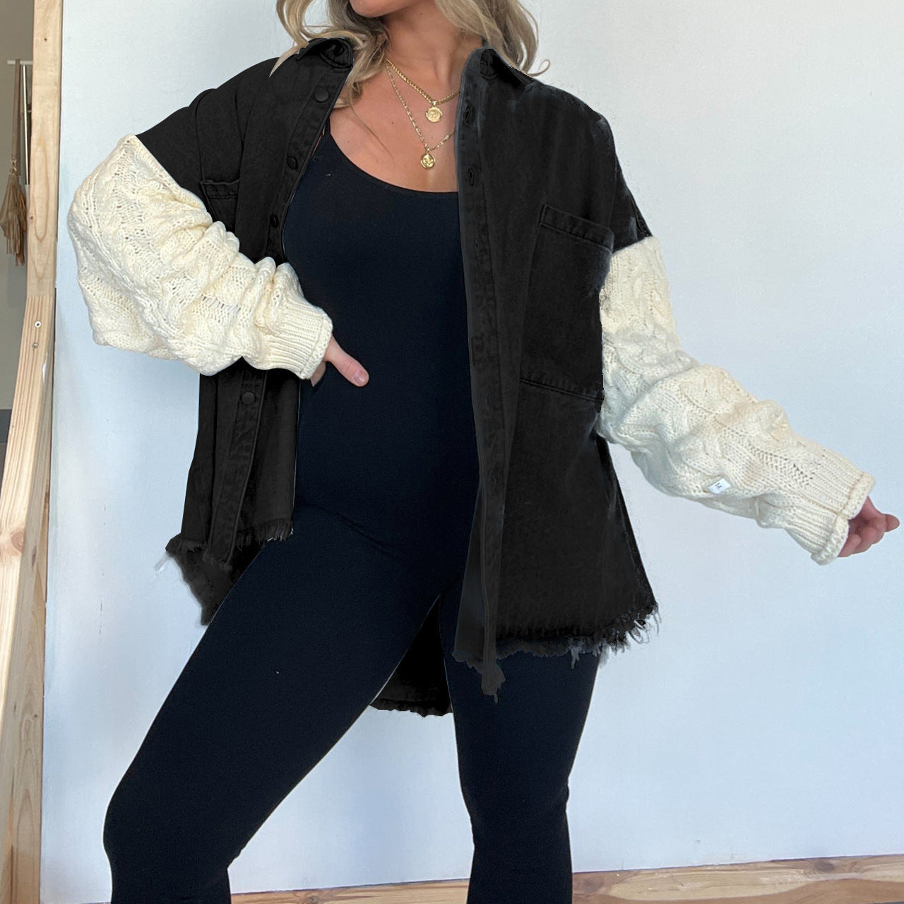 Pris - Vintage Long Sleeve Collared Jacket