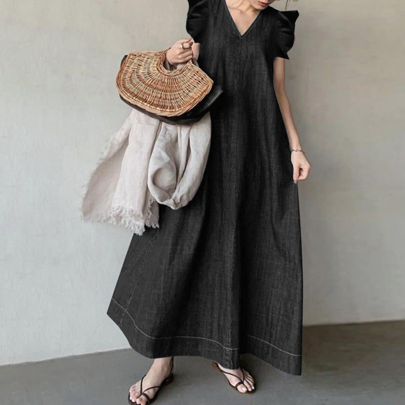 Alma – Loose Fit Summer Sleeveless Ruffled Maxi Dress
