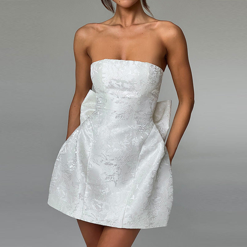 Caroline - Elegant Strapless A-Line Tube Dress for Summer & Dating