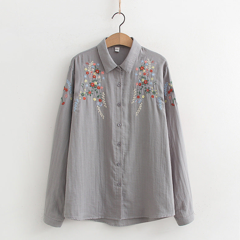 Flavie – Vintage Charm Embroidered Blouse