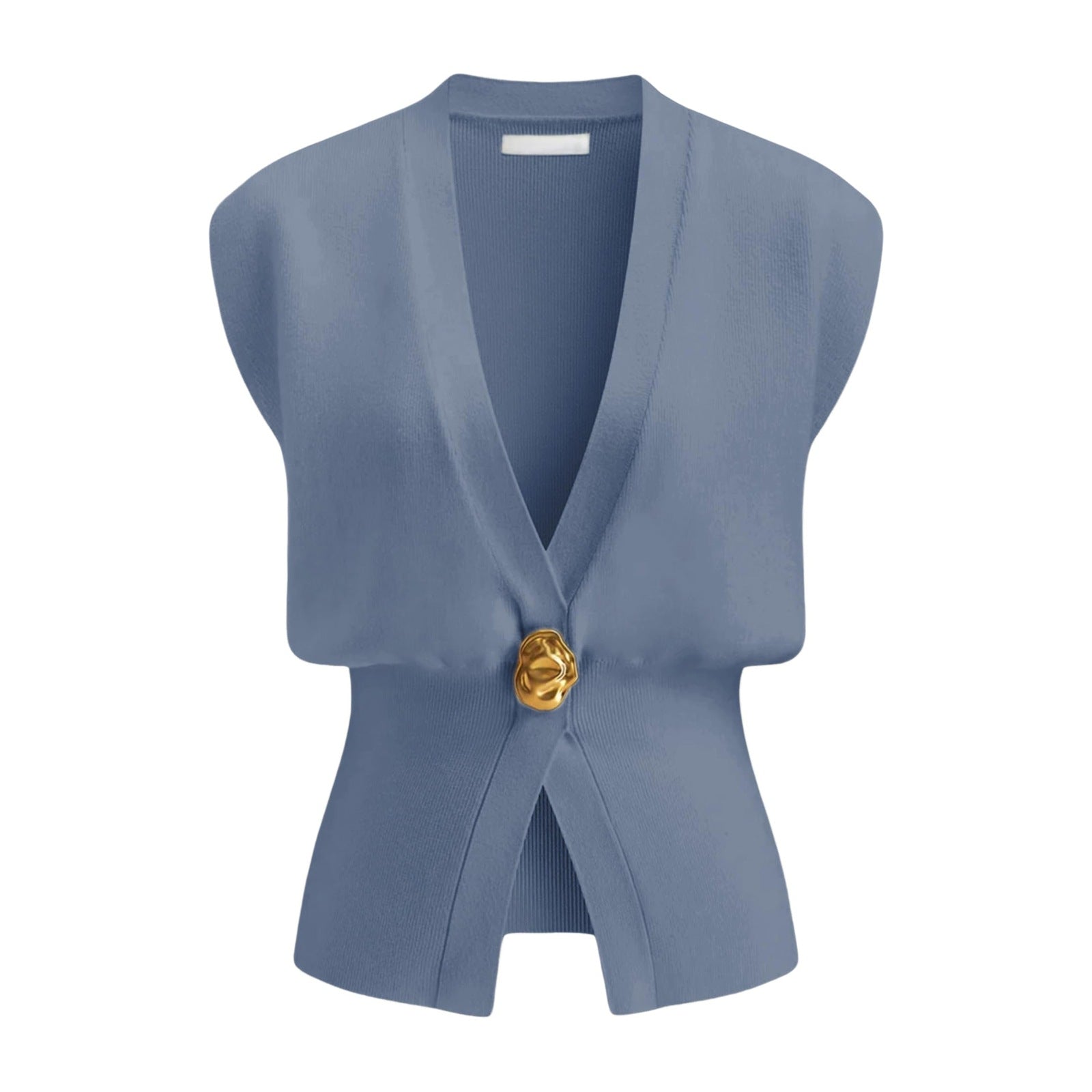 Daisy – Elegant V-Neck Button-Front Vest Top