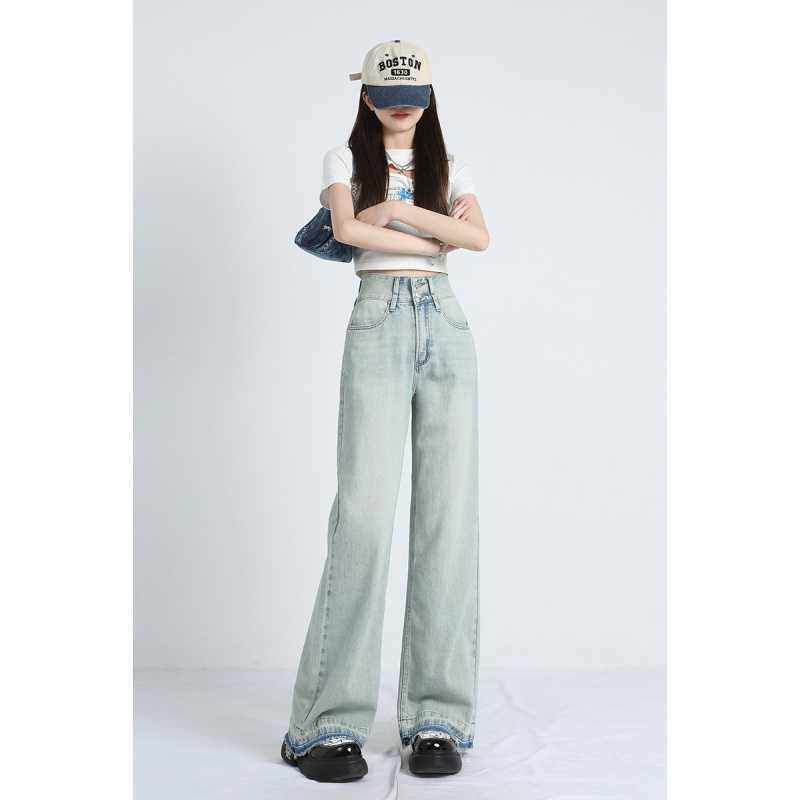 Mavina – Summer Loose Fit Hem Jeans