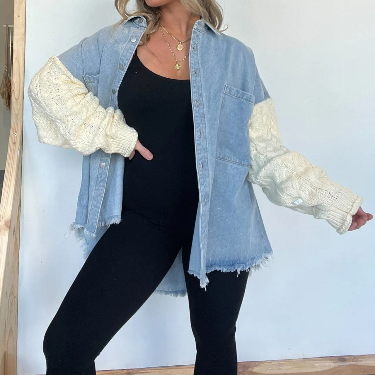 Pris - Vintage Long Sleeve Collared Jacket