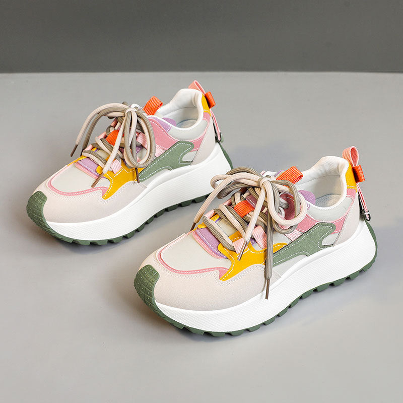 Brissa - Comfy Breathable Lace up Running Sneakers