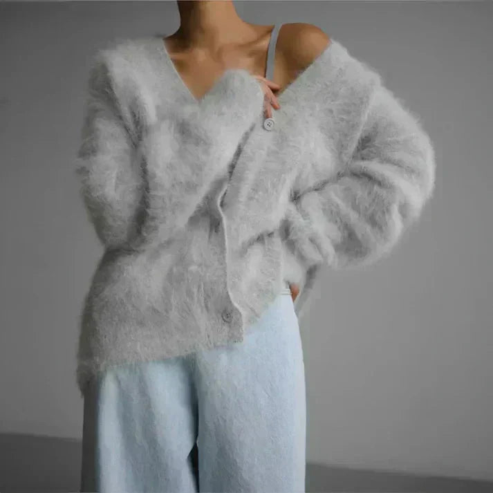 Adele - Fuzzy Mohair Cardigan