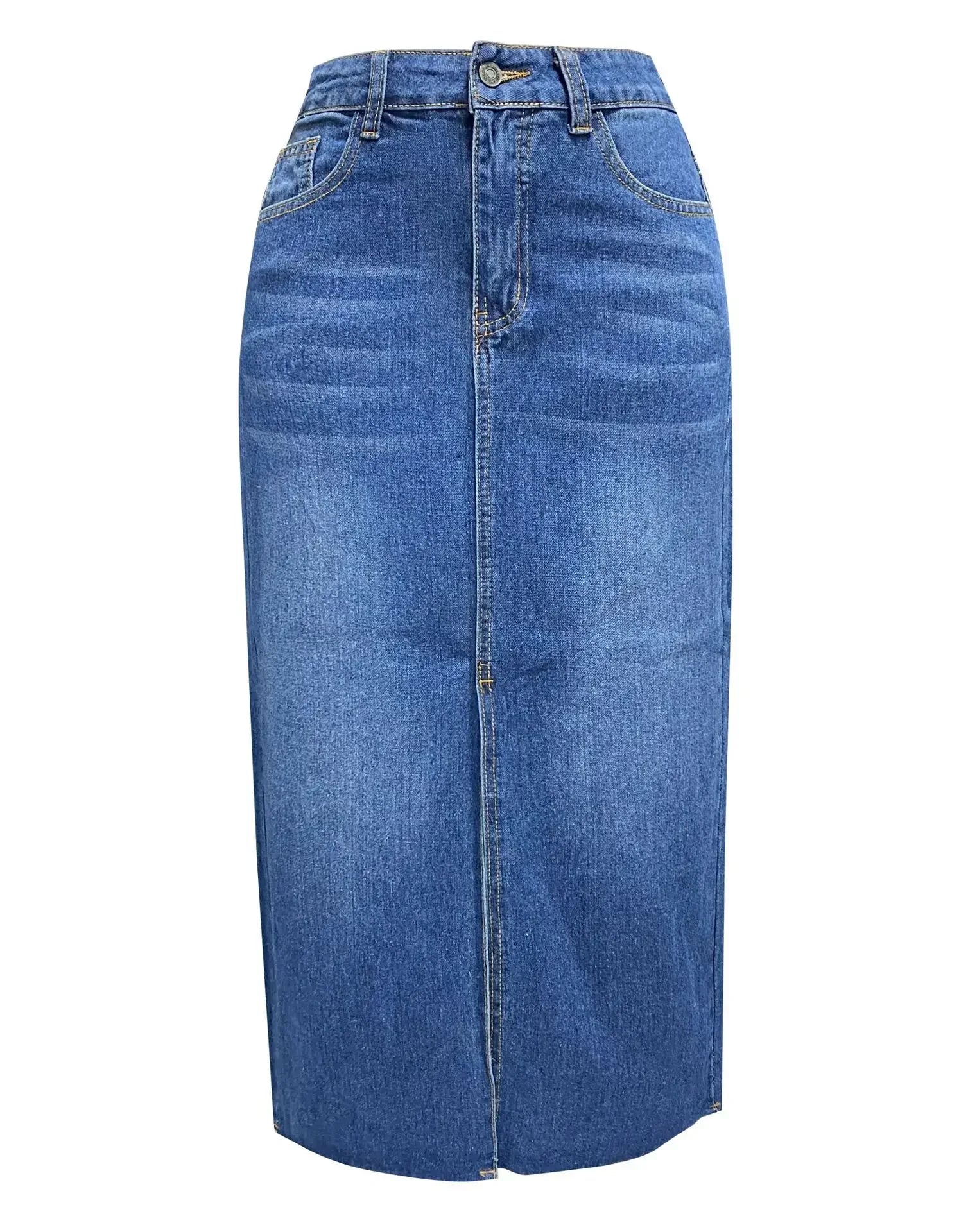 Denise – Classic High-Waist Denim Skirt