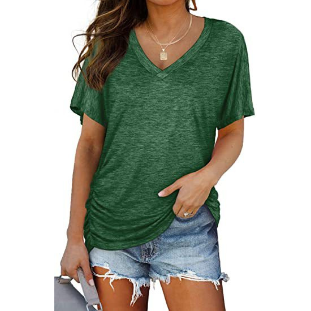 Eiley- Classic V-Neck Loose Fit Shirt