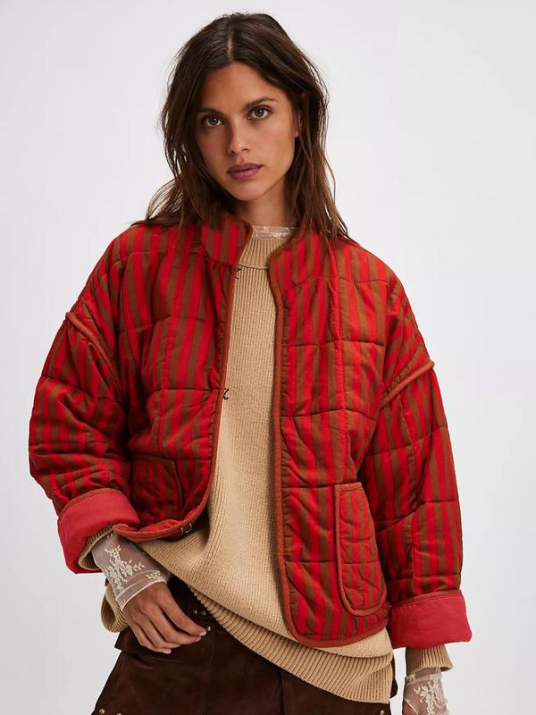 Salentine - Chic Print Style Long Sleeve Jacket