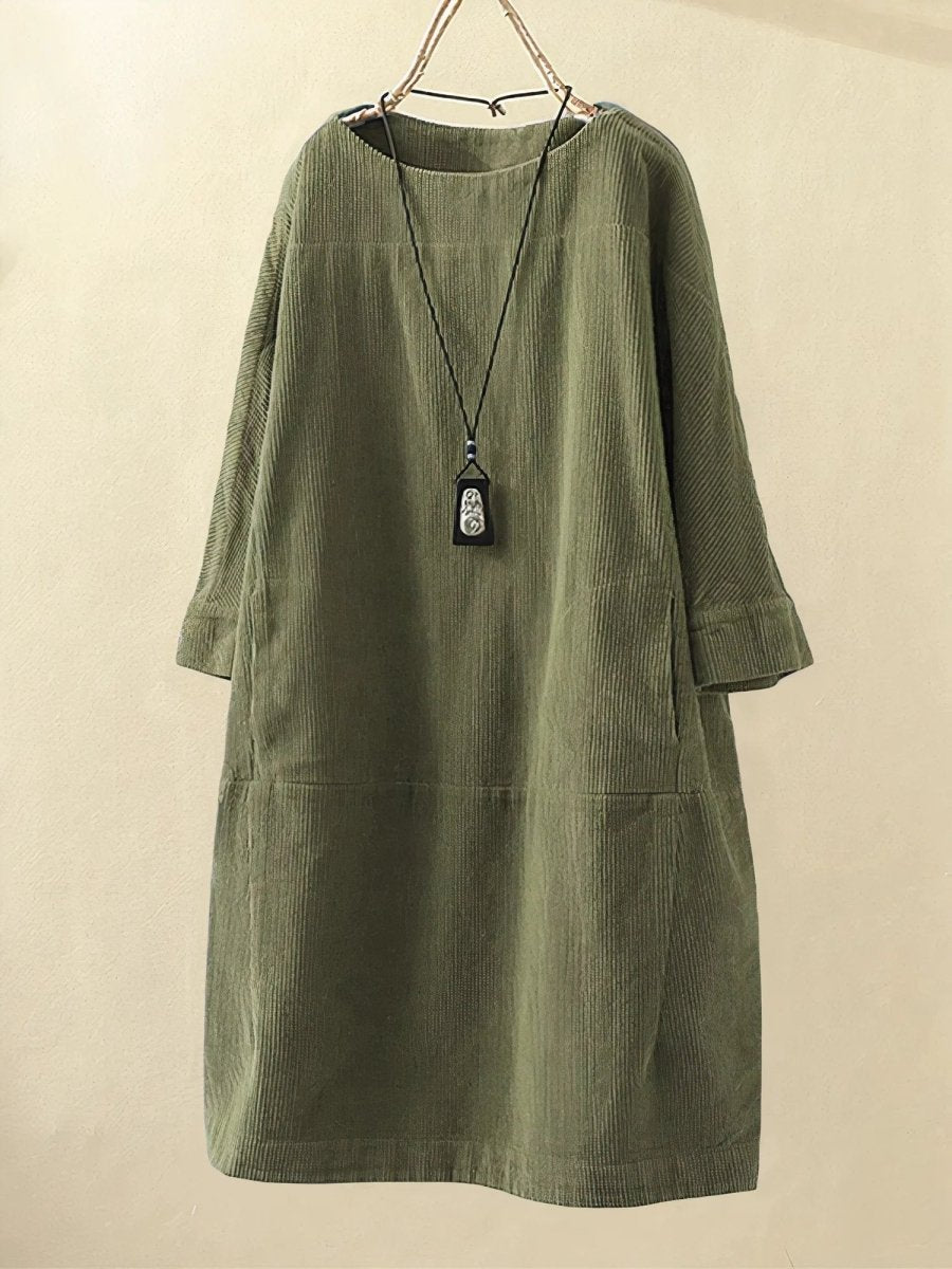 Bridie - Relaxed Fit Corduroy Midi