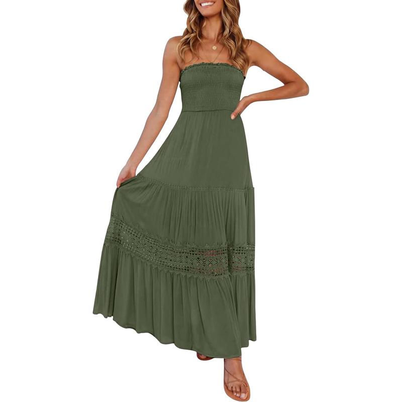 Arietta – Simple Comfy Sleeveless Tube Summer Maxi Dress