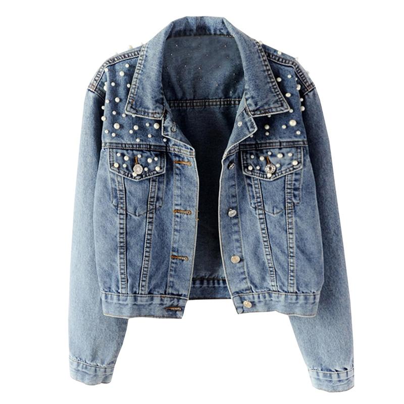 Valerie - Vintage Loose Embroidered Pearls Cropped Jacket