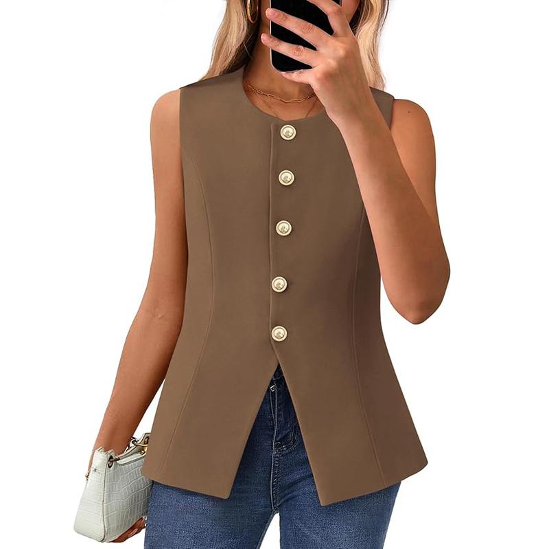 Corazon – Chic Sleeveless Button-Down Vest
