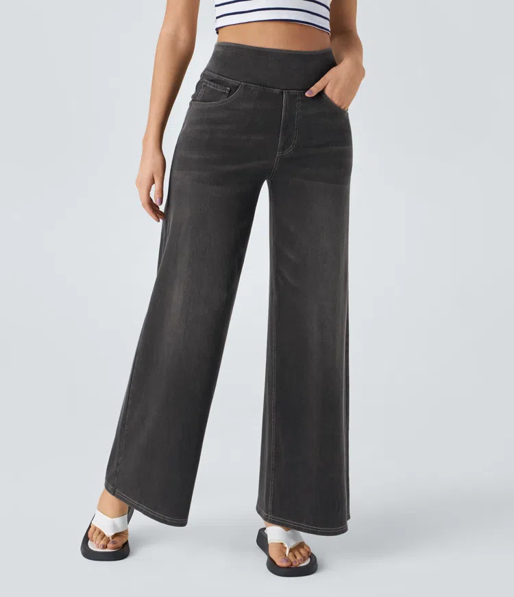 Solene - Relaxed Fit Wide-Leg Jeans