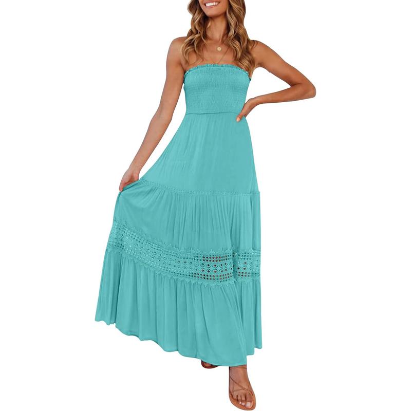 Arietta – Simple Comfy Sleeveless Tube Summer Maxi Dress