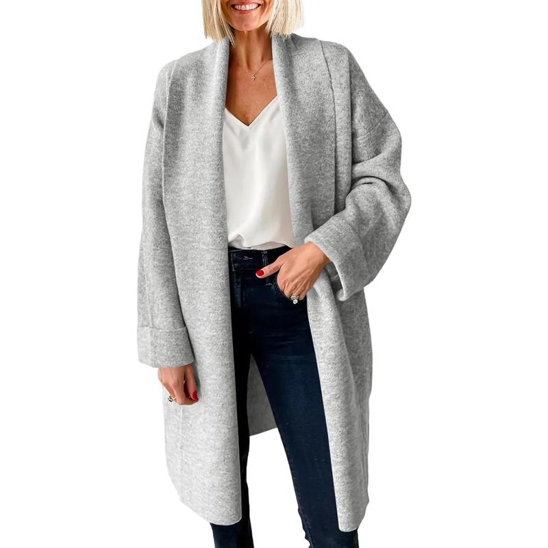 Oliviene - Comfy Chunky Open Front Oversized Long Cardigan
