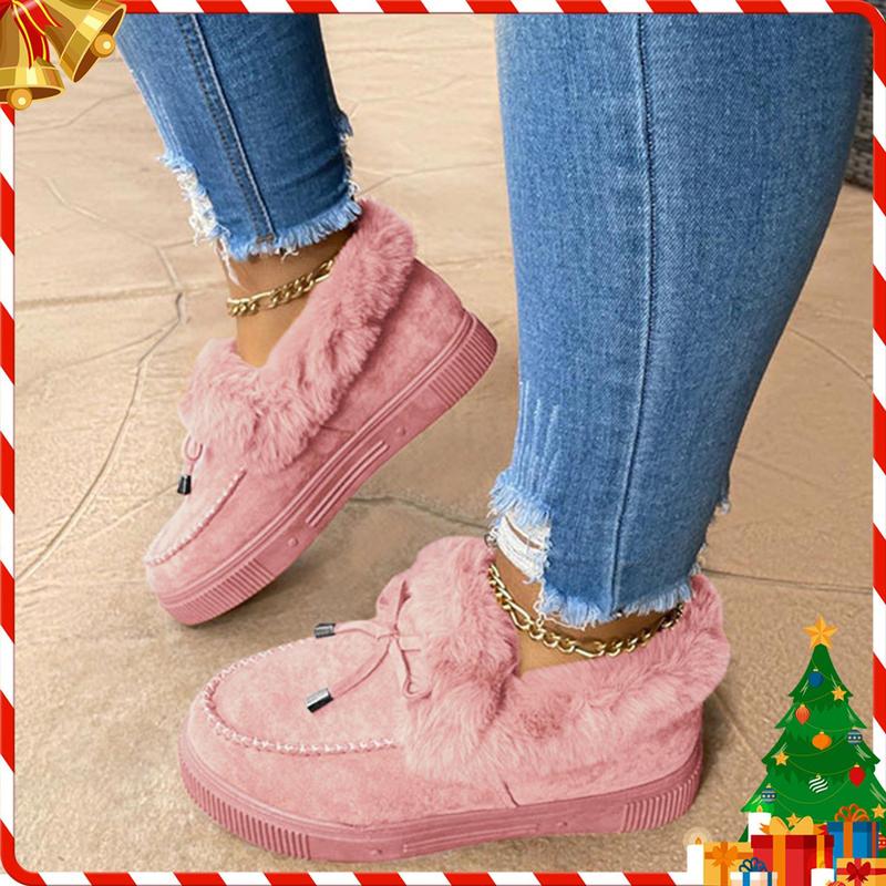 Tesie- Comfy Platform Suede Slip-On Winter Slippers