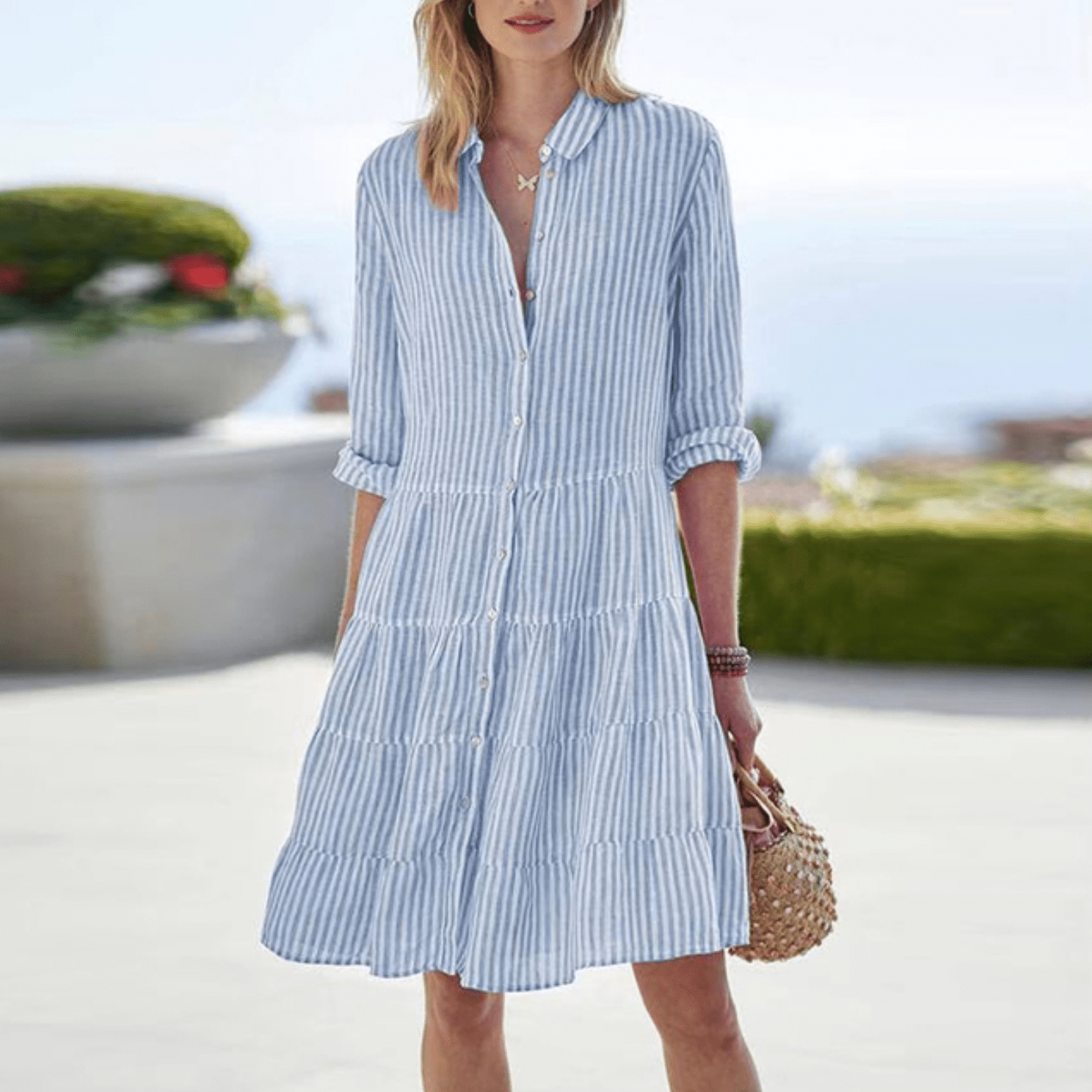 Aisha - Breezy Striped Summer Dress