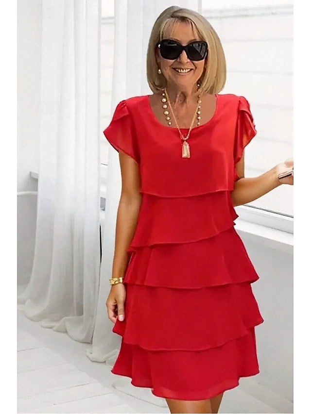 Sofia - Flowing Layered Chiffon Dress