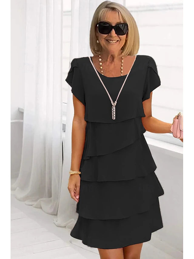Sofia - Flowing Layered Chiffon Dress